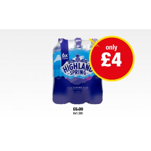 Highland Spring Pack  6x1.5 Litre