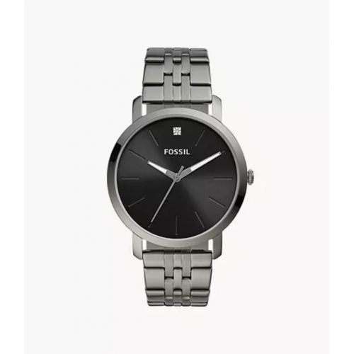Lux Luther Three-Hand Smoke Stainless Steel Watch