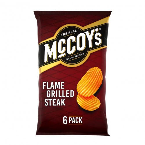 Mccoy's Flame Grilled Steak Crisps 6X25g