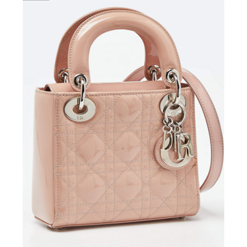 Dior Pink Cannage Patent Bag