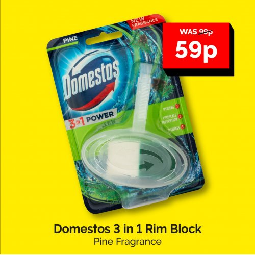DOMESTOS POWER TOILET RIM CLEANER OCEAN 40G