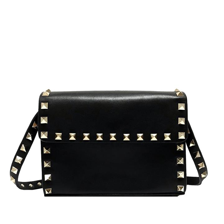 Pre owned Valentino Rockstud Leather Crossbody Bag Pre Owned