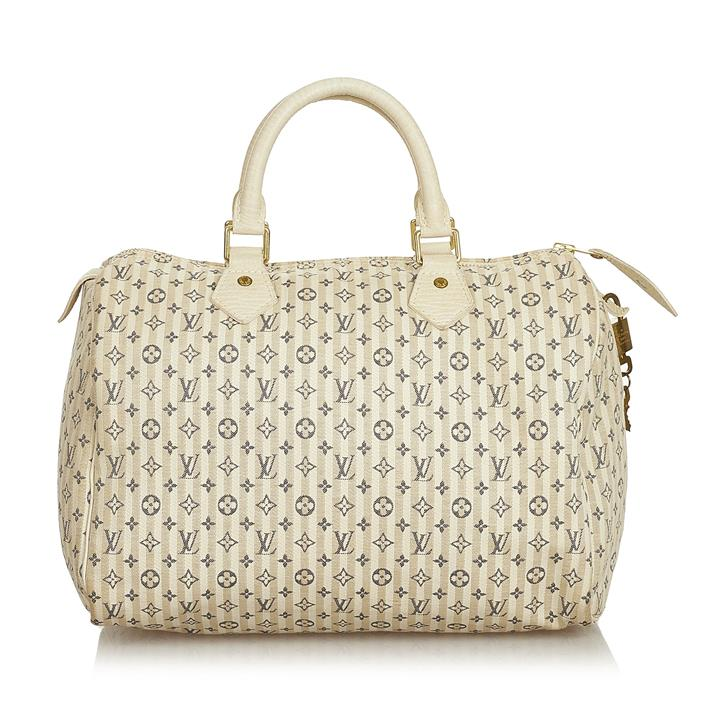 Pre owned Louis Vuitton Mini Lin Croisette Speedy 30 Pre Owned