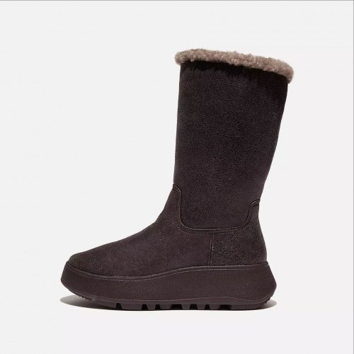 F-MODE Double-Faced Shearling Leather Flatform Calf Boots
