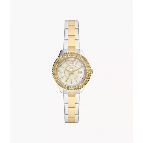 Stella Three-Hand Date Two-Tone Stainless Steel Watch