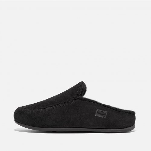 CHRISSIE II HAUS Shearling-Lined Suede Slippers