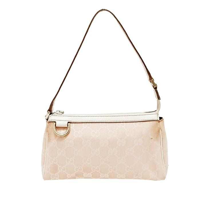 Pre owned Gucci Abbey GG Canvas Baguette Pre Owned