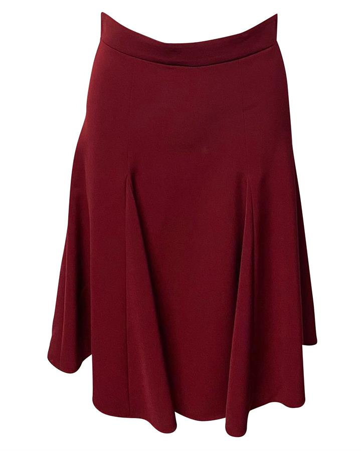 Gucci Gucci Pleated Midi Skirt In Red Acetate -Pre Owned Condition