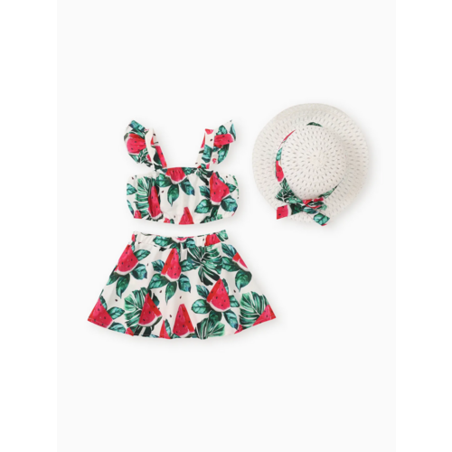 Camisole and Skirt and Hat Set