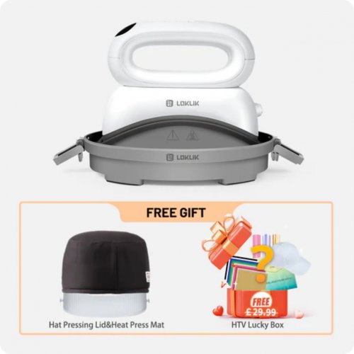 LOKLiK ImPress™Hat Heat Press Machine With Vinyl Box For Free,for trucker hat&cap 