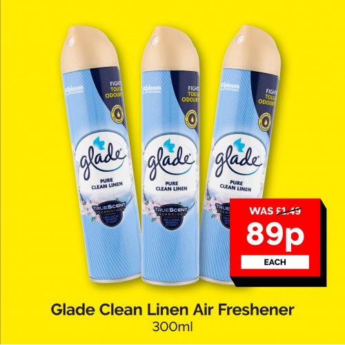  GLADE PURE CLEAN LINEN AIR FRESHENER 300ML 