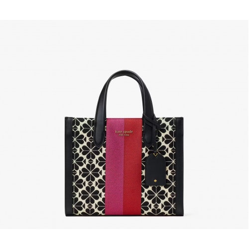 Spade Flower Jacquard Stripe Manhattan Small Tote