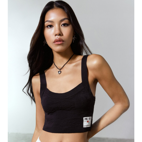 Rose Pump Cami Top - Black