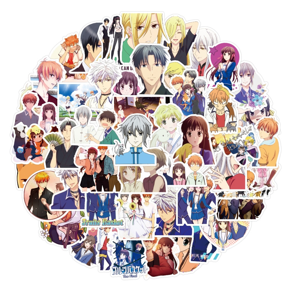 10/50pcs Anime Fruits Basket Stickers for Stationery Laptop Guitar Luggage Phone Waterproof Graffiti Sticker Decal Kid Toy