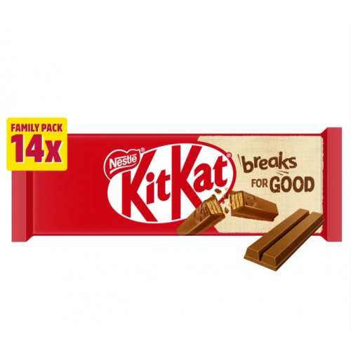 Kit Kat 2 Finger Milk Chocolate Biscuit Bar Multipack 14 Pack