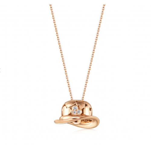 18K Rose Gold Diamond Rabbit Necklace