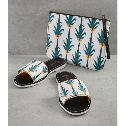 Coconut Printed Slide & Clutch Set