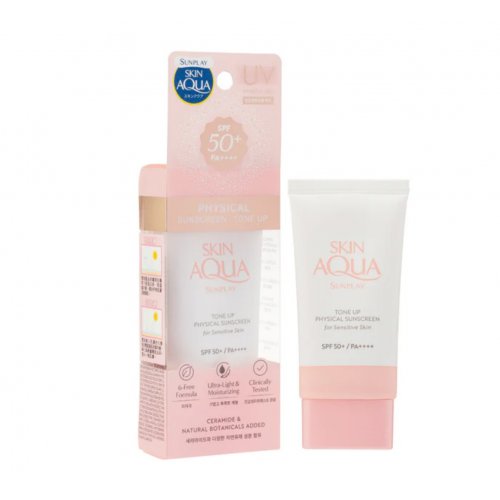 Mentholatum Skin Aqua Tone Up Physical Sunscreen For Sensitive Skin SPF50+ Pa++++ 50ML
