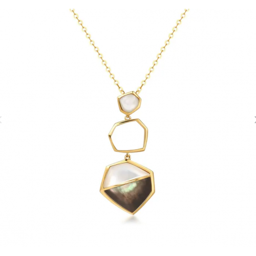 'Harmony' 18K Yellow Gold Mother of Pearl Pendant