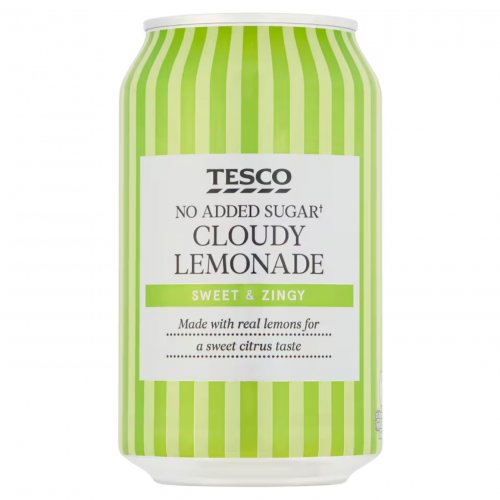 Tesco No Added Sugar Cloudy Lemonade 330Ml