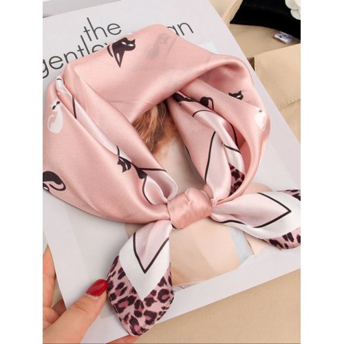  Pure Silk Printed Designer Square Scarf 53x53cm/21