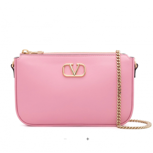 Pink Mini VLogo Signature Crossbody Bag