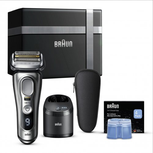 Braun Gift Box: Electric Shaver Series 9 9467cc & 4 Cleaning Cartridges