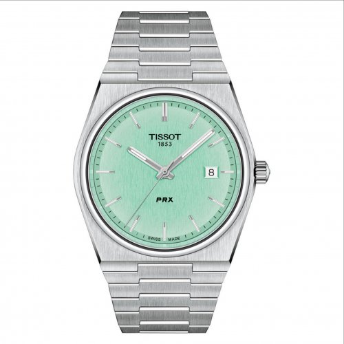 Tissot PRX 40mm Mint Green Dial Steel Bracelet Watch