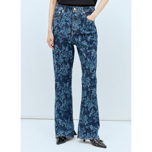 GANNI Lazer Bootcut Slit Iry Jeans