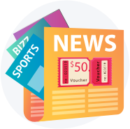 Magazines and newspaper